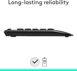 Logitech MK345 Wireless Keyboard and Mouse Combo, Full-Sized Keyboard with Palm Rest, Right-Handed Mouse, 2.4 GHz Wireless USB Receiver, Compatible with PC, laptop, Arabic Layout - Black - Image 6