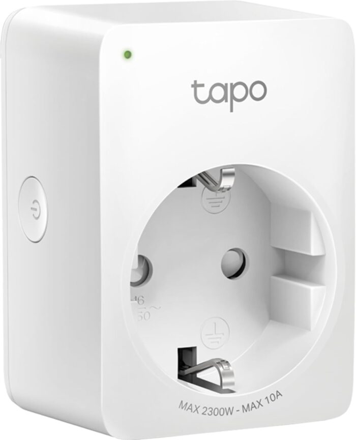 TP-Link TAPO P100 – Wi-Fi Mini Smart Plug, Ideal for Scheduling Linking/Unlinking and Economizing Energy, Compatible with Alexa and Google Home, cor branca