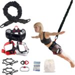 PRIORMAN Bungee Fitness Equipment Set Heavy Cord Bungee Dance Resistance Belt Rope Workout Fitness Gym Professional Training Equipment