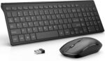 J JOYACCESS Wireless Keyboard and Mouse Combo, Rechargeable J JOYACCESS 2.4G Ergonomic and Slim Quiet Click Compact Keyboard and Mouse Designed for Windows, PC, Laptop,Tablet Black