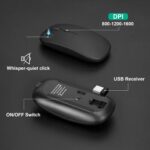 CHONCHOW Wireless Keyboard and Mouse Combo, 2.4GHz Portable Rechargeable Keyboard and Mouse,Ultra-Thin 3 Levels Mice for for Computer PC Laptop Desktop Windows Mac Notebook (Black,local) - Image 4
