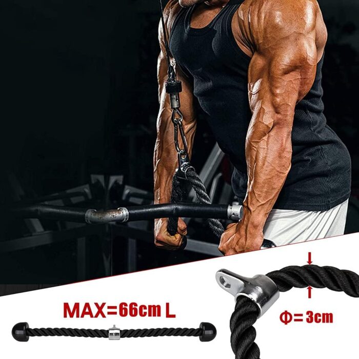 Funito Fitness LAT and Lift Pulley System, Dual Cable Machine(1.8M And 2.3M) with Upgraded Loading Pin for Triceps Pull Down, Biceps Curl, Back, Forearm, Shoulder-Home Gym Equipment - Image 7
