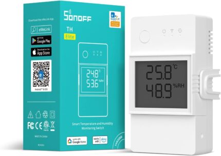 SONOFF THR320D 20A Smart Temperature and Humidity Monitoring Switch,Compatible with Alexa, Google Home,RJ9 4P4C Interface