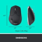 Logitech M720 Triathlon Wireless Mouse, Multi-Device, Bluetooth and 2.4 GHz with USB Unifying Receiver, 1000 DPI, 8-Buttons, 24-Month Battery Life, laptop/PC/Mac/iPad OS - Graphite Black - Image 2