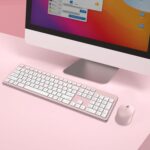 LeadsaiL Wireless Keyboard and Mouse Combo, Full-Sized Ergonomic Computer Keyboard, 2.4GHz Cordless Keyboard Silent Mouse Set with 2-in-1 USB Receiver, 12 FN Shortcuts for Windows Laptop, PC/Mac-Pink - Image 7