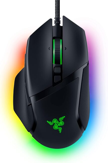 Razer Basilisk V3 Customizable Ergonomic Gaming Mouse: Fastest Mouse Switch, Chroma RGB Lighting 26K DPI Optical Sensor 11 Programmable Buttons HyperScroll Tilt Wheel – Classic Black