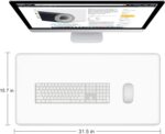 Dapesuom Large Gaming Mouse Pad, Extended Mousepad with Stitched Edges, Water Resist Keyboard Pad with Non-Slip Base, Big XXL Mousepad Desk Mat for Gamer, Laptop, Office, 31.5x15.7in, Ivory White - Image 2