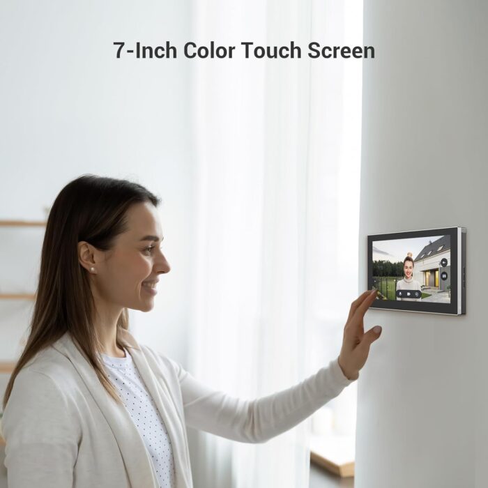 EZVIZ CP7 Video Doorbell, 3MP 2K Smart Video Doorphone, 7" Color Touch Screen, Remote Door Unlock, Built-In Doorbell, Two Way Talk, Human Motion Detection, Metal Housing, Weatherproof, 2.4G/5G Wi-Fi - Image 3