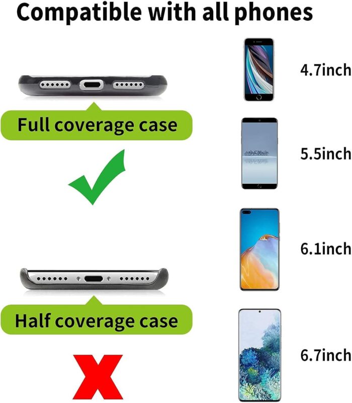 Mobile phone lanyard, universal mobile phone lanyard, with adjustable nylon neck strap, mobile phone tether belt, compatible with most smartphones, (Not including phone case)(Black) - Image 3