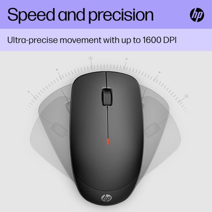 HP 230 Wireless Keyboard and Mouse Combo Set, 2.4 GHz Wireless USB-A Nano Receiver, Up to 1600 dpi, Up to 16 Months Battery Life - Black, 18H24AA#ABU, 18H24AA - Image 4