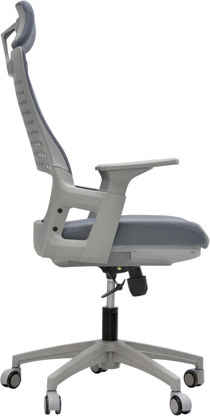 Multi Home Furniture Grey Mesh Office Chair – Ergonomic Chair with Wide Seat, Adjustable Headrest, Lumbar Support, Armrests, Recline & Tilt Lock, Gaming Chair, Swivel Desk Chair, Computer Chair - Image 2
