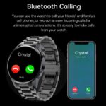 FILIEKEU Men Women Smart Watch Bluetooth Calls Heart Rate Sleep Monitor Steps Mens Smart Watch IP67 Waterproof Fitness Tracker Casual Black Stainless Steel Smart Watches for Android iOS - Image 2