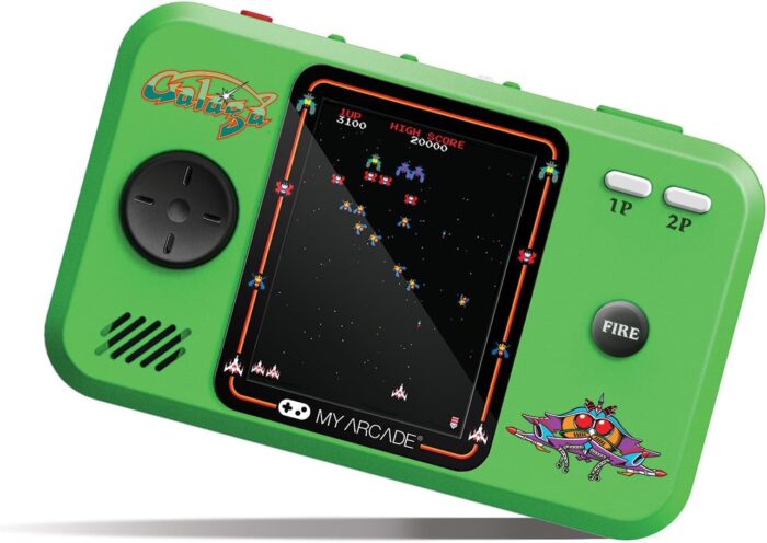 My Arcade Galaga/Galaxian Pocket Player Pro: Portable Video Game System with 2 Games, 2.75" Color Display, Ergonomic Design - Image 2