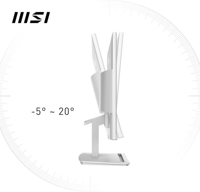 MSI PRO MP2412W 23.8 Inch Full HD Office Monitor - 1920 x 1080 Wide View Panel, 100 Hz, Eye-Friendly Screen, VESA Mountable, Built-in Speakers, Display Kit Support, Tilt Adjustable - HDMI 1.4b, DP 1.2 - Image 6