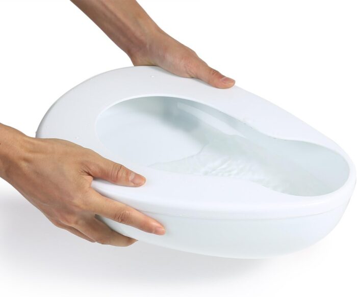 ONEDONE Bedpan for Women Men Elderly Female Male Bedridden Patient Hospital Home Bed Pan Emergency Device (White) - Image 2