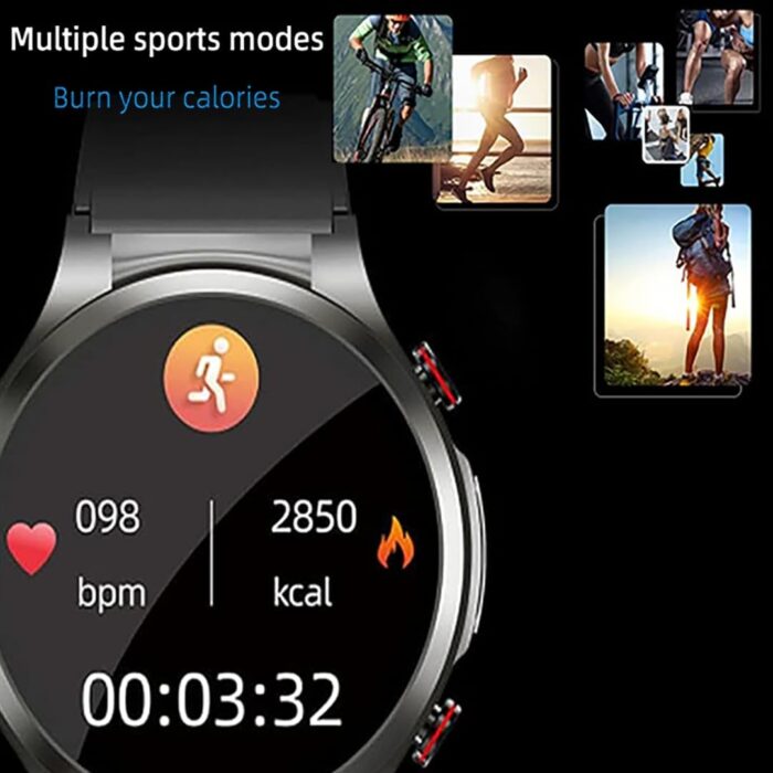Comprehensive Health Monitoring Smart Watch with ECG Blood Glucose Sugar PPG Fitness Tracker 1.32" Full Touch Screen W11 Multi-Sport Modes Long Battery IP68 Waterproof - Image 6