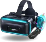 Azonee VR Glasses VR Headset Virtual Reality Glasses 3D with Bluetooth Remote Control Experience Games for Mobile Phone for Android/iOS 5.5-7.2 Inch Mobile Phones Children Adults Gift