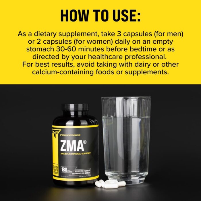 PrimaForce ZMA Dietary Supplement, 180 Capsules - Image 8