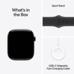 Apple Watch Series 10 GPS 42 mm Smartwatch with Jet Black Aluminium Case with Black Sport Band - M/L. Fitness Tracker, ECG App, Always-On Retina Display, Water Resistant - Image 6