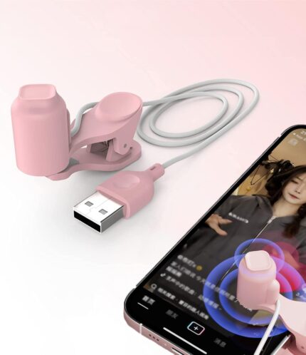 ELECDON Auto-clicker Device for Mobile Phone and Tablet Computer Screen, Simulated Finger Clicking USB Simulator for Gaming, Shopping, Giving a Like in Tiktok, Lightning Deal, Live Broadcasts (Pink)