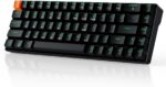 SOHOMACH Wireless Mechanical Keyboard, 60% Hot Swappable Bluetooth Keyboard with RGB Lighting, 68 Keys, 2.4GHz/USB-C/BT5.0, for PC Mac Laptop Windows Gamer, Black