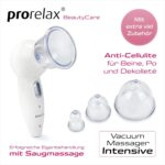 prorelax vacuum massager INTENSIVE | Electric cupping massage | Anti-cellulite device for beautiful and healthy skin | Incl. three different sized attachments | Individually adjustable suction power - Image 2
