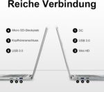 Elepad Laptop, 14.1Inch FHD IPS Screen, N4105 Processor, 6GB RAM 256GB SSD Expandable 1TB, Windows 11 Computer with 2 Stereo Speakers, WiFi-5, HDMI - Image 5