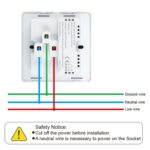Tichondrius Universal Smart Wall Outlet, WiFi Smart Touch Wall Socket,Wall Outlet with USB+TypC Interface,Tuya APP Remote Control,Compatible Alexa and Google Home,No Hub Required,2.4G WiFi,13A (Black) - Image 6