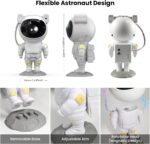 HJB VISSO Star Projector Night Light with Timer, Remote Control and 360°Adjustable Design, Astronaut Nebula Galaxy Night Light Projector for Children Adults Baby Bedroom, Party Room and Game Room - Image 3