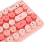 Sorandy Modern Wireless Keyboard Optical Mouse Combo, Colorful Cute Silent Ergonomic Slim and Compact Wireless Keyboard 2.4G with Numeric Pad for Laptop Computer Compatible with (Pink Mixed Color) - Image 8