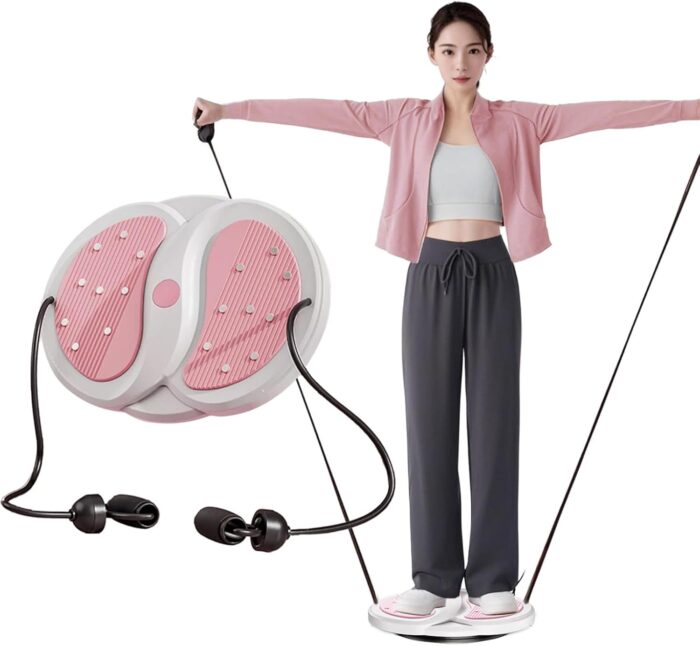 360° Rotating Waist Toning Disc | Adjustable Fitness Twister for Core Workout & Belly Fat Burn | Non-Slip Balance Board, Home Gym Equipment for Women/Men