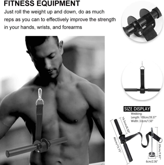Morwealth Forearm Wrist Roller Blaster Exercise Trainer Weight-Bearing Wider Nylon Straps Arm Strength Training Fitness Equipment Anti-Slip Home Gym Workout - Image 2