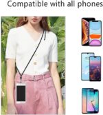 Mobile phone lanyard, universal mobile phone lanyard, with adjustable nylon neck strap, mobile phone tether belt, compatible with most smartphones, (Not including phone case)(Black) - Image 4