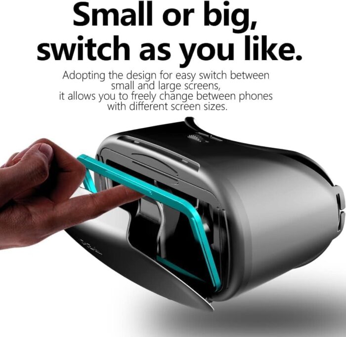 Gokcan B VR Headset for Phone – Virtual Reality Headset for iPhone & Android – 3D Glasses for Movies & Games – Adjustable Anti-Blue Light Lenses, 120° FOV, Comfortable VR Goggles for All Smartphones - Image 2
