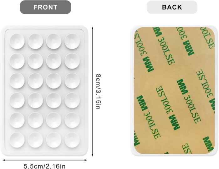YEESON 6 Pcs Silicone Suction Phone Case Adhesive Mount, Sillicon Adhesive Phone Compatible with iPhone and Android, Anti-Slip Hands-Free Fidget Toy Phone Holder for Selfies and Video (White) - Image 2