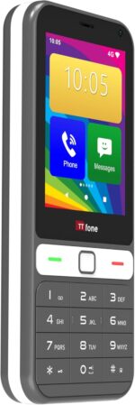TTfone TT280 – Simple 4G Dual SIM Bar Phone with Android, 2.8" Touchscreen Pay As You Go Smartphone (with USB Cable)