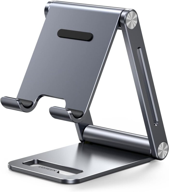 UGREEN Phone Stand Aluminum Ultra Stable Mobile Stand Adjustable Foldable Mobile Holder Desktop Phone Holder Compatible with All Devices up to 7.9'' Fit for iPhone 16 Pro Max Galaxy S25 Ultra S24 S23 - Image 9