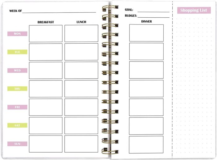 ceiba tree Food and Fitness Journal Meal Journal Diary Workout Wellness Log Notebook Planner Weight Loss Diet Meal Exercise Training Health Tracker 6.1" x 8.5" Hard Cover - Image 6