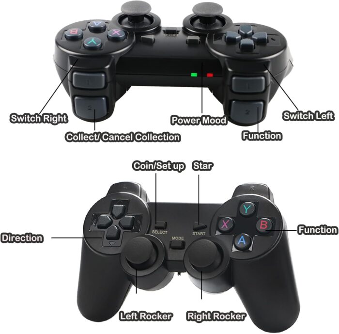 Anyando Wireless Retro Game Console, Plug and Play Video Game Stick Built in 10000+ Games,9 Classic Emulators, 4K High Definition HDMI Output for TV with Dual 2.4G Wireless Controllers - Image 5