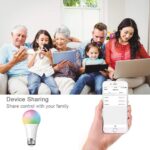 SKY-TOUCH 2Pcs Smart Led Bulb E27 Remote Control Color Adjustable Light Works With Amazon Alexa/Echo Google Home/Assistant, 190V/240V, 10W, 800 Lumens - Image 9