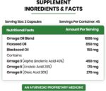 HIMALAYAN ORGANICS Omega 3 6 9 Vegan Natural Nutrition Supplement for Muscle, Bone, Heart & Skin - 90 Veg Capsules - Image 2