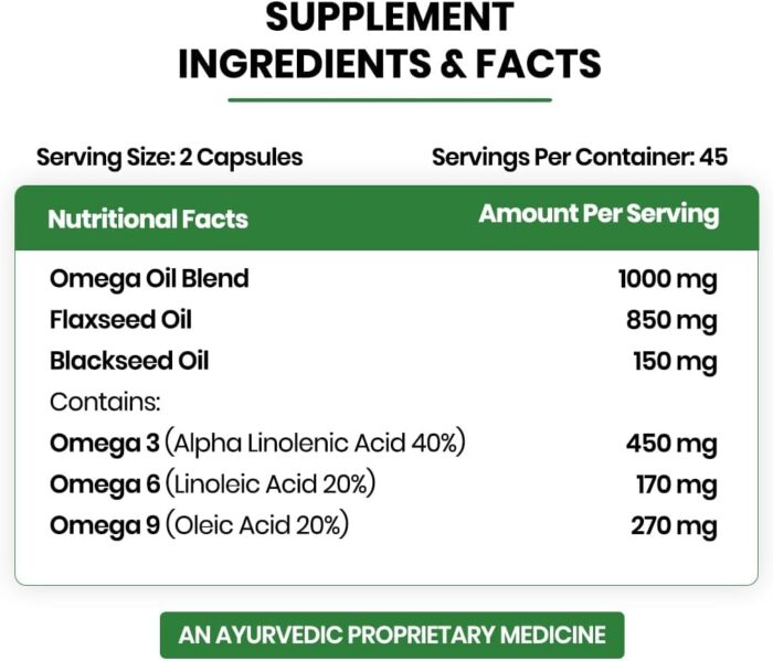HIMALAYAN ORGANICS Omega 3 6 9 Vegan Natural Nutrition Supplement for Muscle, Bone, Heart & Skin - 90 Veg Capsules - Image 2