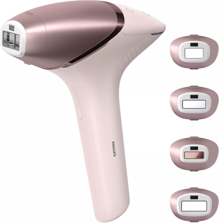 PHILIPS Lumea IPL Epilator with 4 attachments for Face, Body, Underarm and Bikini, Cordless, Model: BRI958/60, Rose Gold