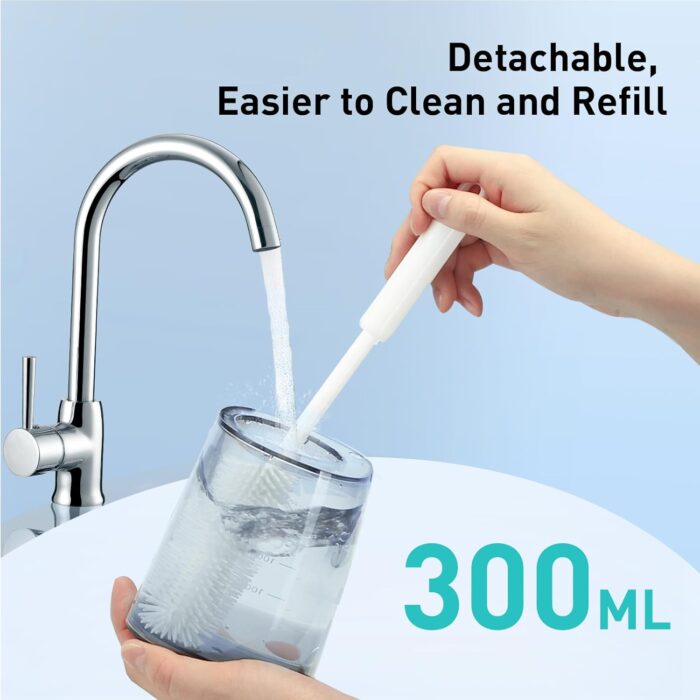 COSLUS Water Flosser for Teeth Braces Gums Care - Portable Oral Irrigador with 3 Modes & 8 DIY Levels for Multiple Users, Cordless for Travel, 300ML, BPA-Free, Home Use, White C30(FC5360) - Image 8