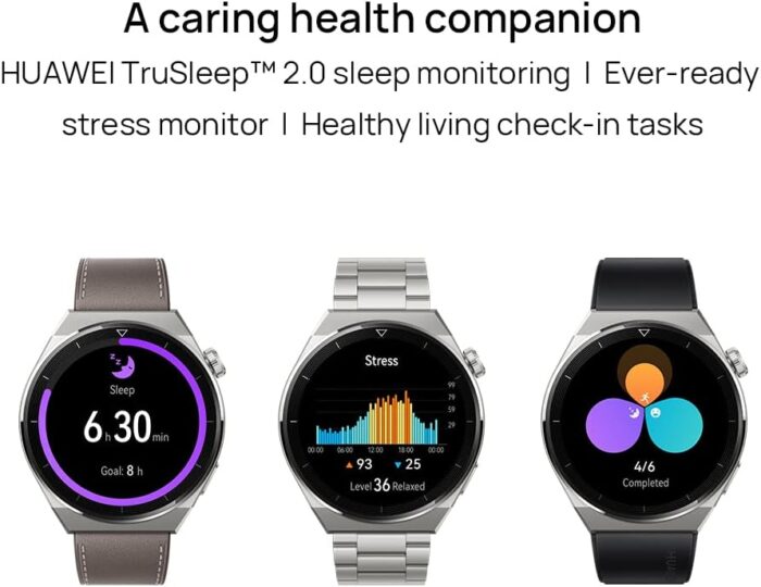 HUAWEI WATCH GT 3 Pro Smartwatch - Fitness Tracker and Health Monitor with Heart Rate, ECG & Blood Oxygen Monitoring - Long Lasting Battery Up to 2 Weeks - Sapphire Watch Dial - Bluetooth - 46" Black - Image 12
