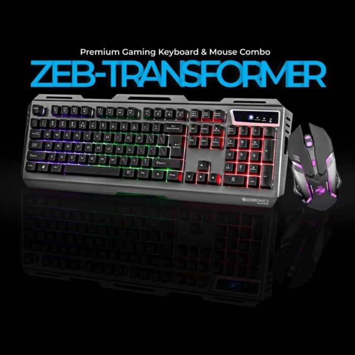 Zebronics Zeb-Transformer Gaming Keyboard and Mouse Combo (USB, Braided Cable) - Image 2