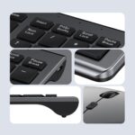 Necomi Rechargeable Keyboard and Mouse Wireless,USB A & Type C Receiver 2.4G Mouse and keyboard,Type C charging(English+Arabic) - Image 3