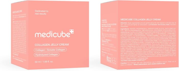 medicube Collagen Jelly Cream- Niacinamide & Freeze-Dried Hydrolyzed Collagen - Boosts skin's barrier hydration and gives 24h Glow & Lifted Look - Korean skincare (1.69 Fl Oz (Pack of 1)) - Image 8