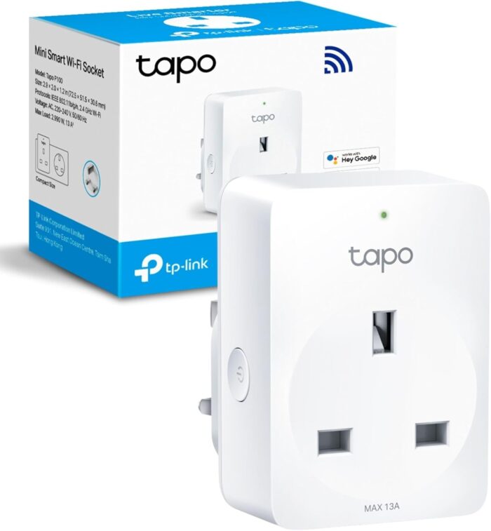 Tapo Smart Plug Wi-Fi Outlet, Works with Amazon Alexa &Google Home,Max 10A Wireless Smart Socket, Device Sharing, Alexa Plug, No Energy Monitoring No Hub Required (Tapo P100), White,Packaging may vary