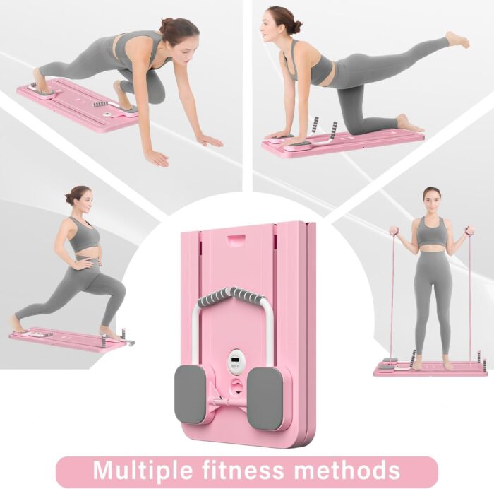 STAYOUNG Multifunctional Pilates Abdominal Board - Exercise Fitness Board, Foldable Home Gym Exercise Fitness Equipment for Strength Training Core Workout, Suitable for Fitness, Weight Loss (Pink) - Image 4